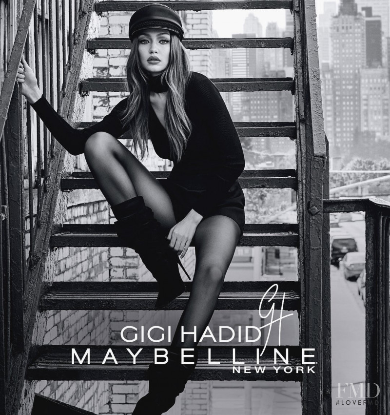 Gigi Hadid featured in  the Maybelline x Gigi Hadid advertisement for Autumn/Winter 2017