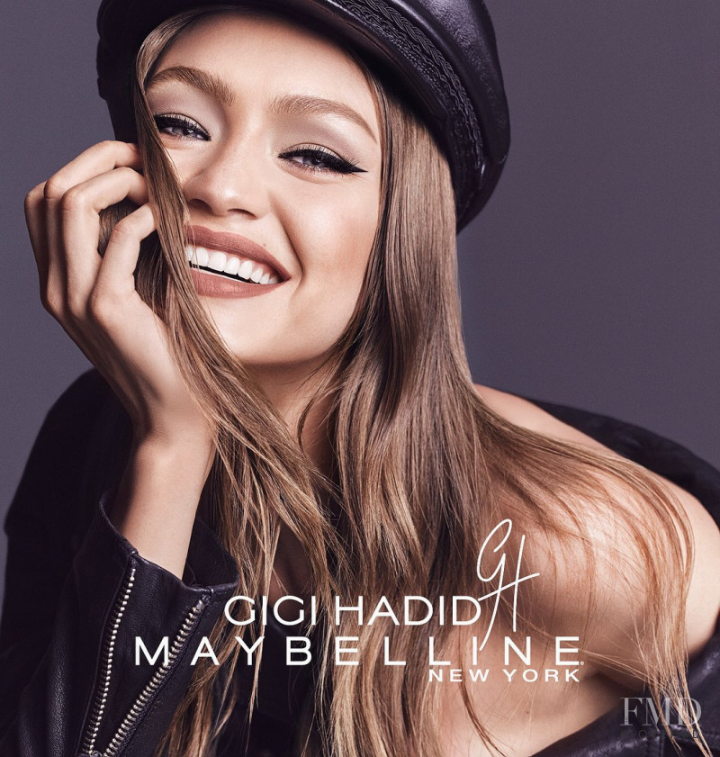 Gigi Hadid featured in  the Maybelline x Gigi Hadid advertisement for Autumn/Winter 2017