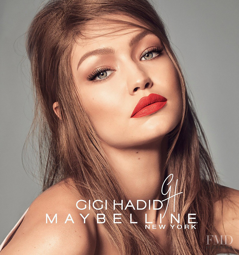 Gigi Hadid featured in  the Maybelline x Gigi Hadid advertisement for Autumn/Winter 2017