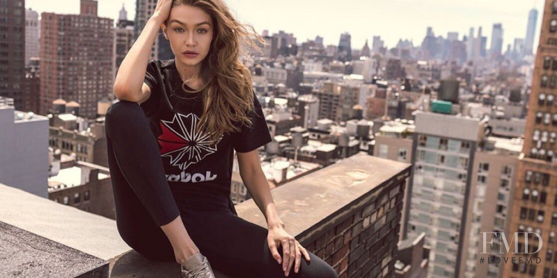 Gigi Hadid featured in  the Reebok advertisement for Autumn/Winter 2017