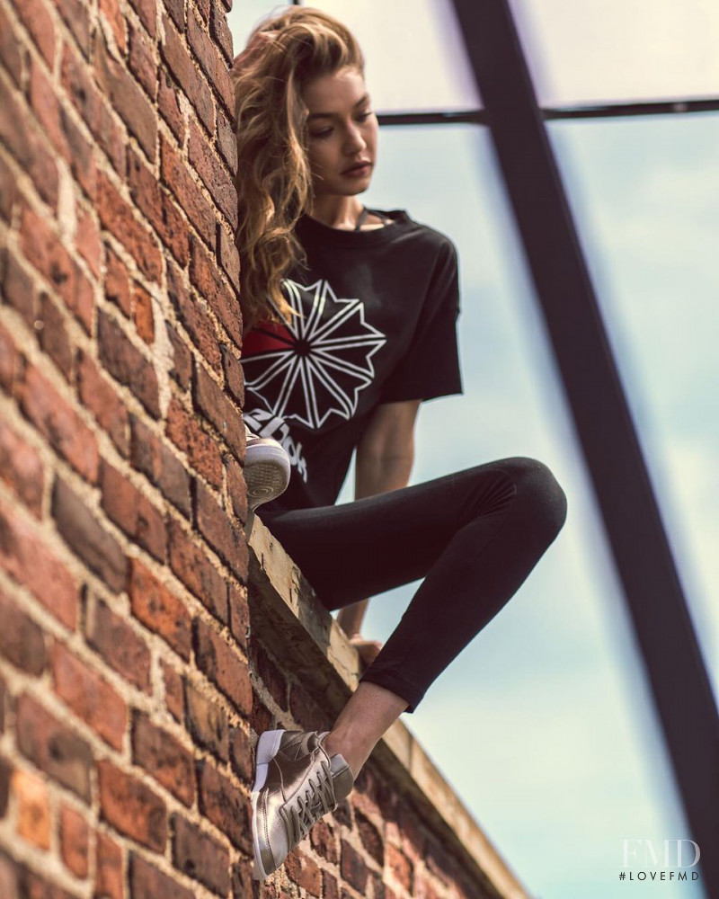 Gigi Hadid featured in  the Reebok advertisement for Autumn/Winter 2017