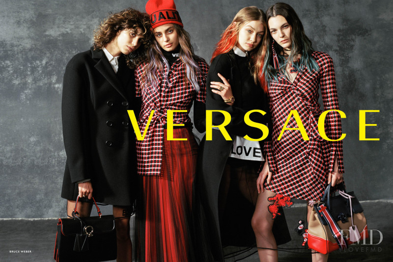 Gigi Hadid featured in  the Versace advertisement for Autumn/Winter 2017