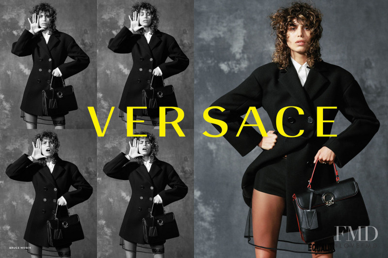 Mica Arganaraz featured in  the Versace advertisement for Autumn/Winter 2017