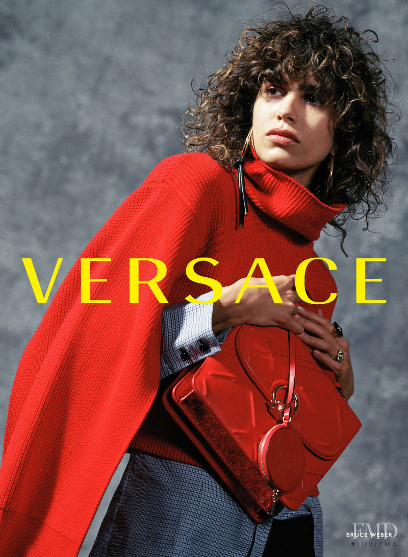 Mica Arganaraz featured in  the Versace advertisement for Autumn/Winter 2017