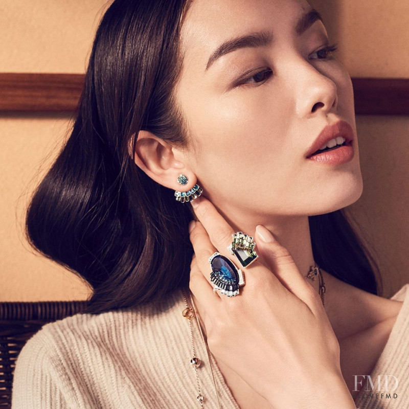 Fei Fei Sun featured in  the Swarovski advertisement for Autumn/Winter 2017