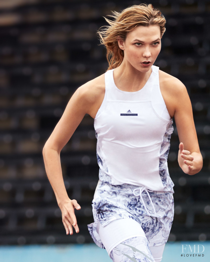 Karlie Kloss featured in  the Adidas by Stella McCartney lookbook for Spring/Summer 2017