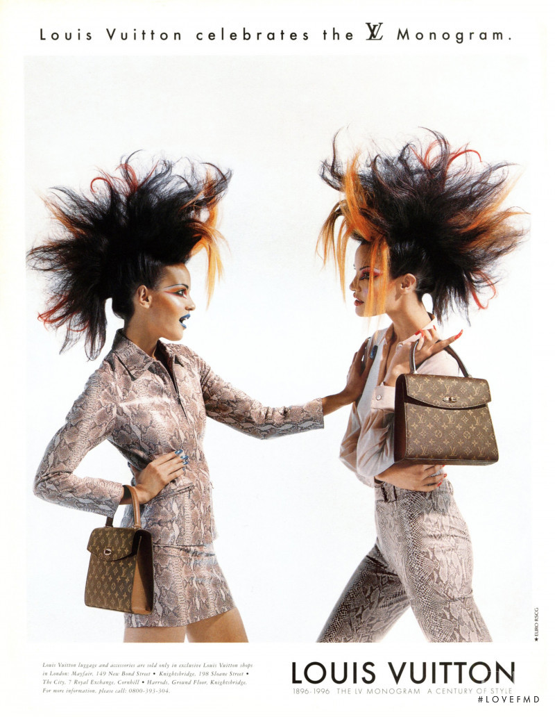 Amber Valletta featured in  the Louis Vuitton advertisement for Autumn/Winter 1996