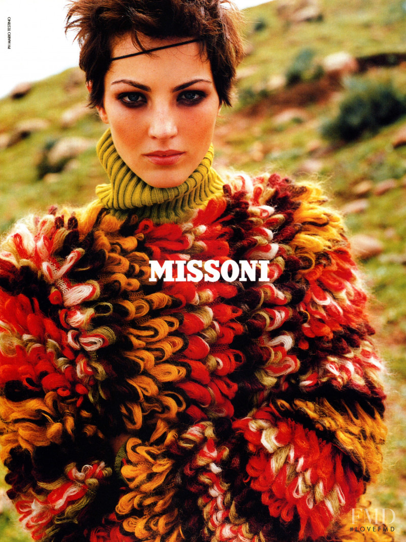 Chandra North featured in  the Missoni advertisement for Autumn/Winter 1996