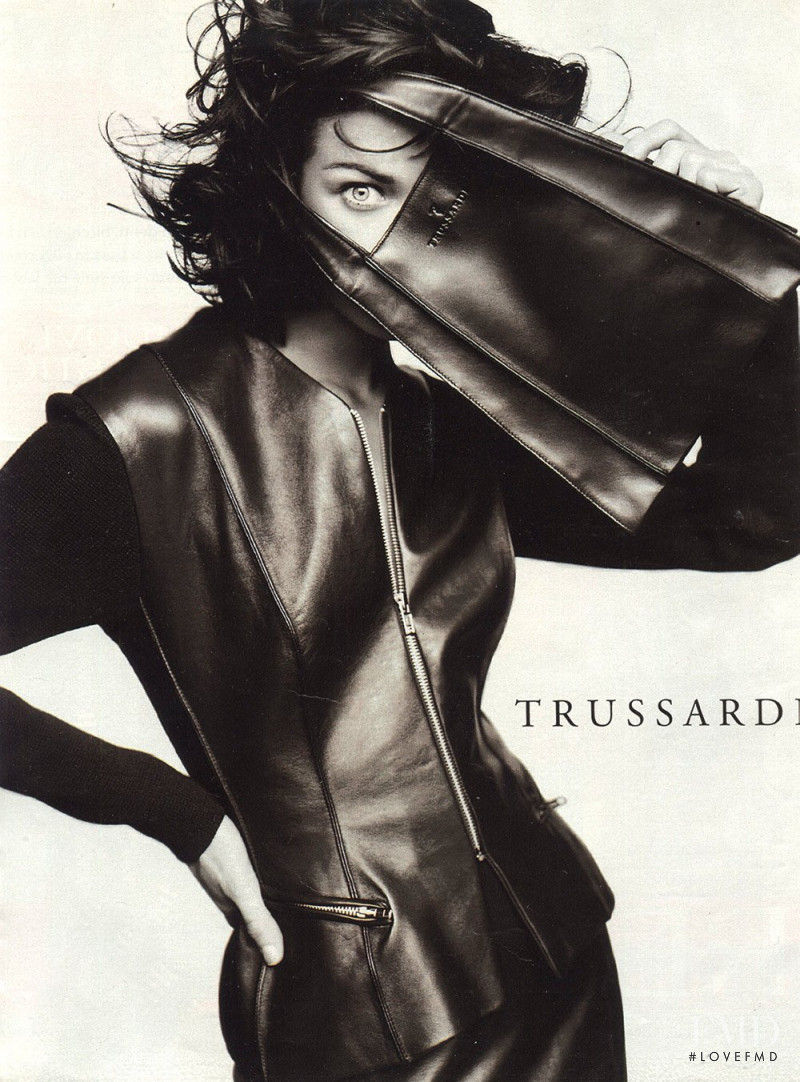 Carolyn Murphy featured in  the Trussardi advertisement for Autumn/Winter 1995