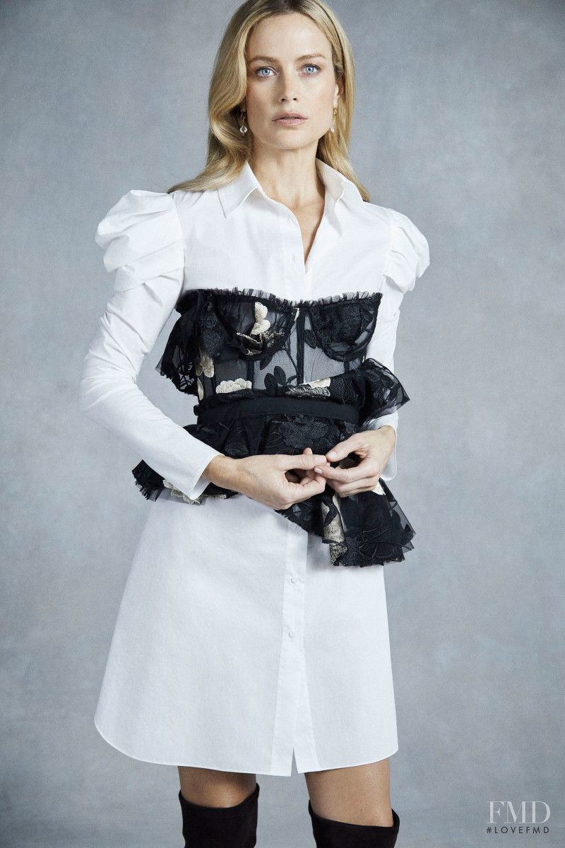 Carolyn Murphy featured in  the Brock Collection lookbook for Pre-Fall 2018