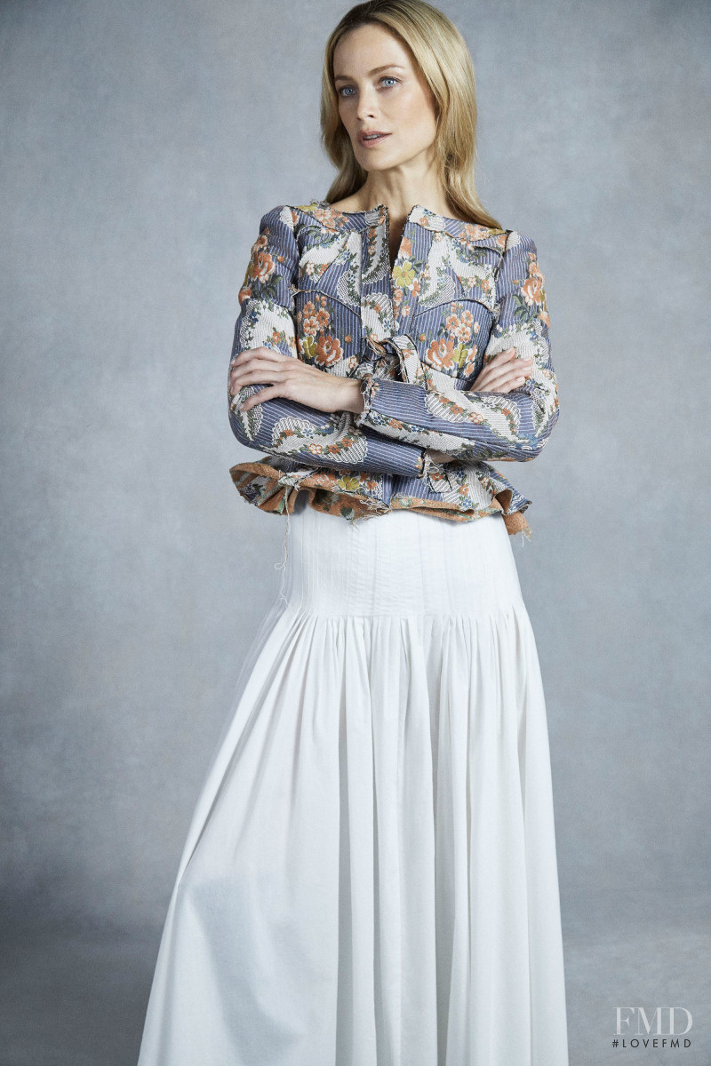 Carolyn Murphy featured in  the Brock Collection lookbook for Pre-Fall 2018