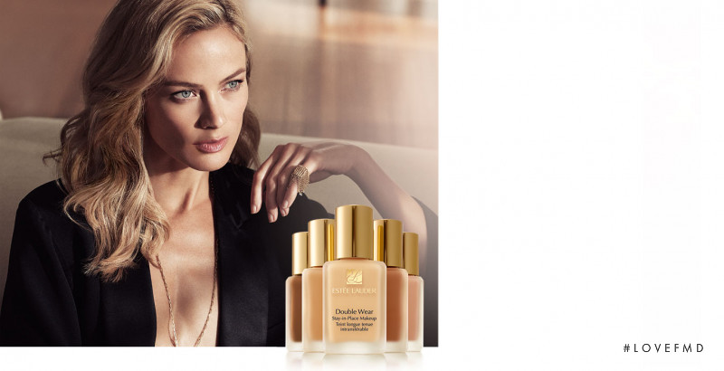 Carolyn Murphy featured in  the Estée Lauder Double Wear Makeup  advertisement for Spring/Summer 2017