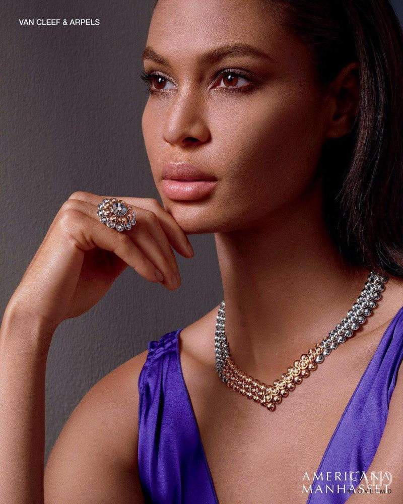 Joan Smalls featured in  the Americana Manhasset (RETAILER) catalogue for Holiday 2017