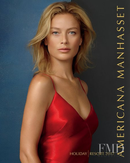 Carolyn Murphy featured in  the Americana Manhasset (RETAILER) catalogue for Holiday 2017