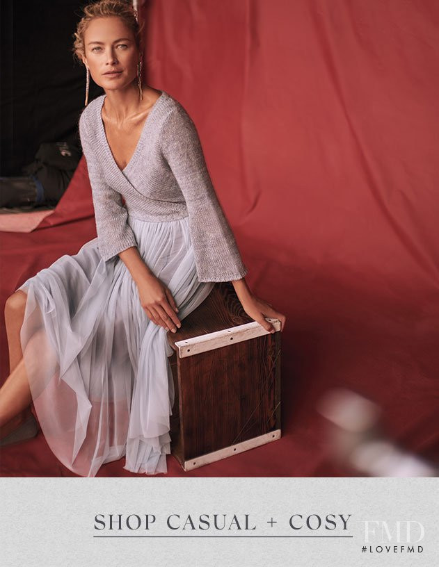 Carolyn Murphy featured in  the Anthropologie advertisement for Winter 2017