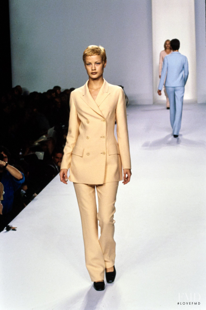 Carolyn Murphy featured in  the Calvin Klein 205W39NYC fashion show for Spring/Summer 1996