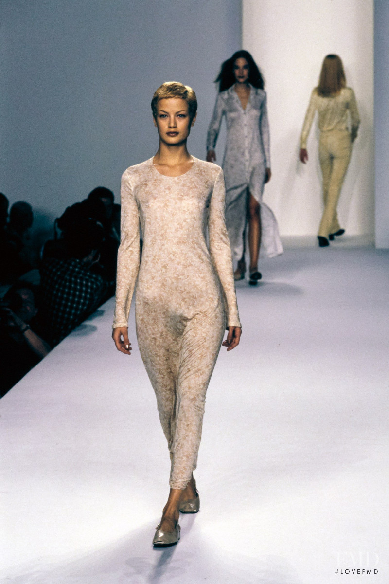 Carolyn Murphy featured in  the Calvin Klein 205W39NYC fashion show for Spring/Summer 1996