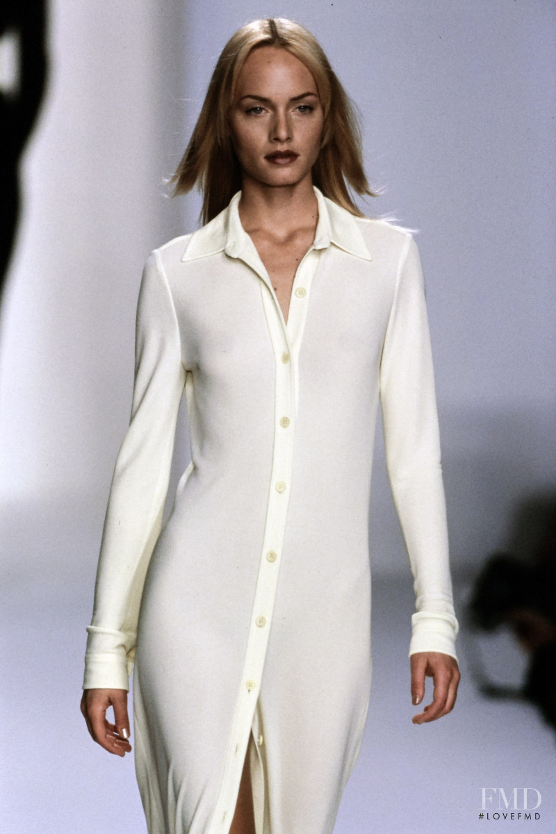 Amber Valletta featured in  the Calvin Klein 205W39NYC fashion show for Spring/Summer 1996