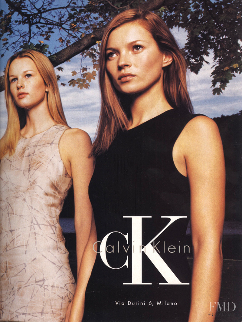 Kate Moss featured in  the CK Calvin Klein advertisement for Spring/Summer 1998