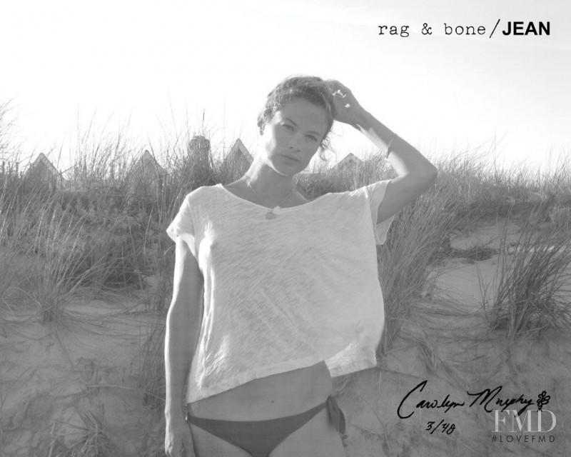 Carolyn Murphy featured in  the rag & bone DIY Project advertisement for Fall 2011