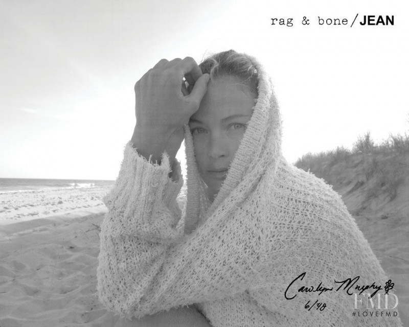 Carolyn Murphy featured in  the rag & bone DIY Project advertisement for Fall 2011