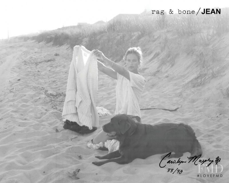 Carolyn Murphy featured in  the rag & bone DIY Project advertisement for Fall 2011