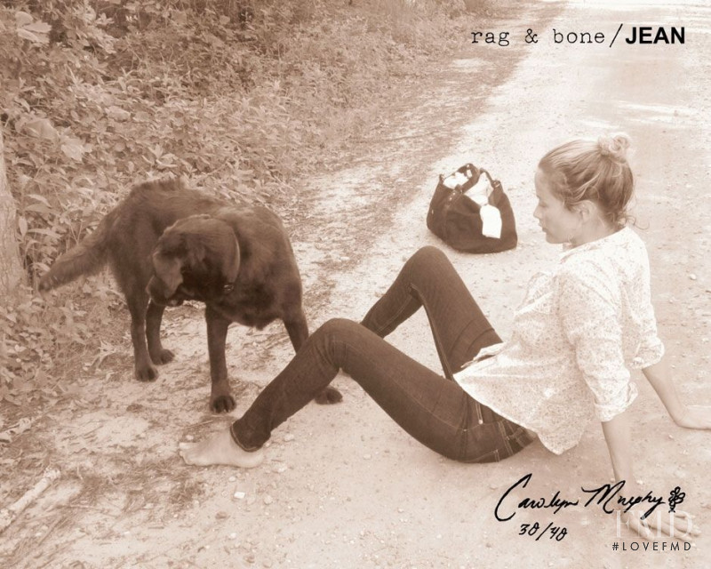 Carolyn Murphy featured in  the rag & bone DIY Project advertisement for Fall 2011