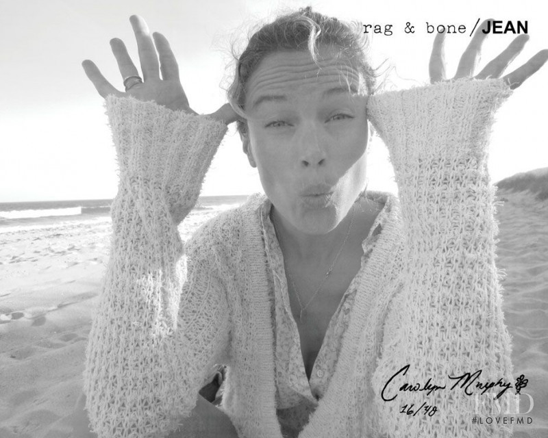 Carolyn Murphy featured in  the rag & bone DIY Project advertisement for Fall 2011