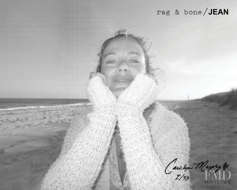 Carolyn Murphy featured in  the rag & bone DIY Project advertisement for Fall 2011