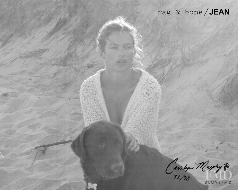 Carolyn Murphy featured in  the rag & bone DIY Project advertisement for Fall 2011