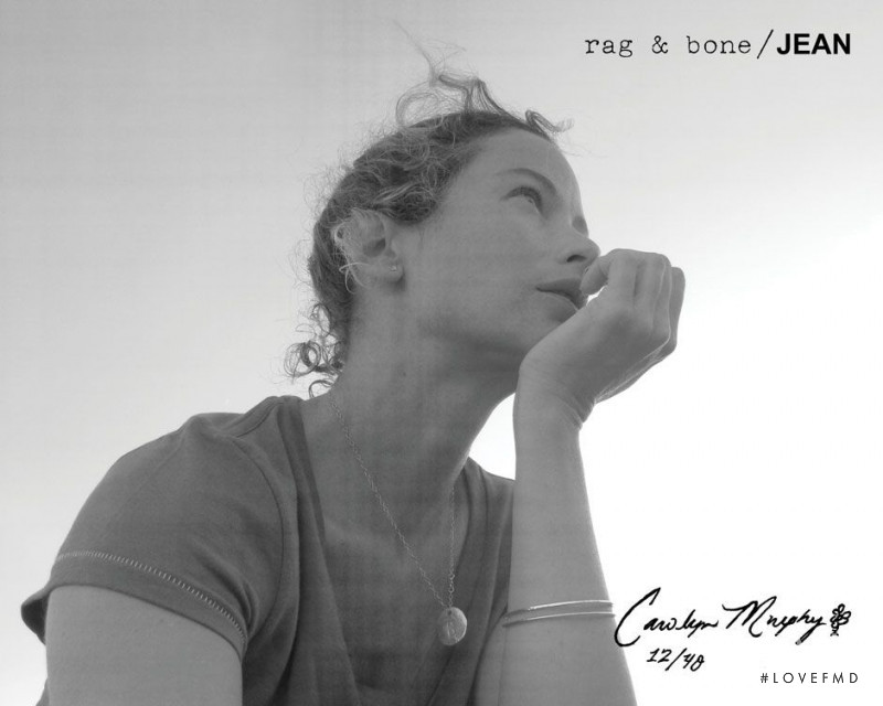 Carolyn Murphy featured in  the rag & bone DIY Project advertisement for Fall 2011