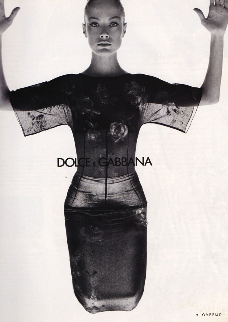 Carolyn Murphy featured in  the Dolce & Gabbana advertisement for Spring/Summer 1998