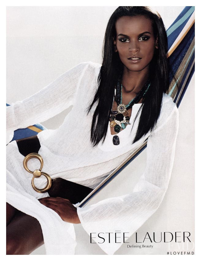 Liya Kebede featured in  the Estée Lauder advertisement for Spring/Summer 2009