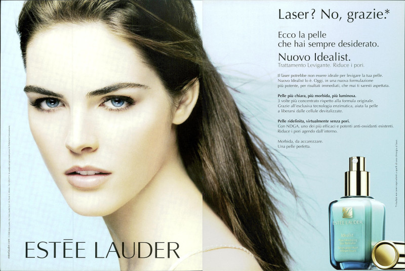 Hilary Rhoda featured in  the Estée Lauder advertisement for Spring/Summer 2008