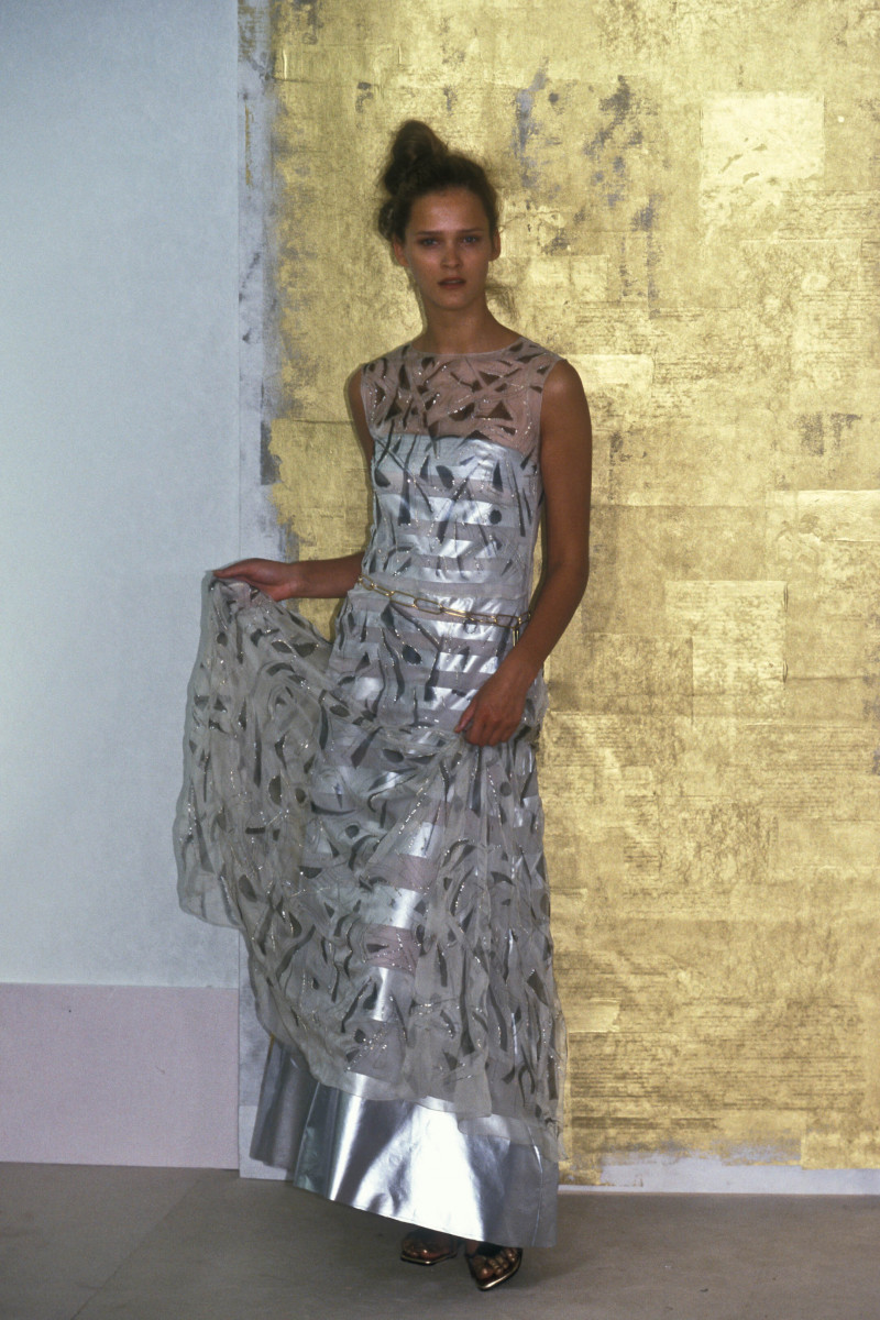 Carmen Kass featured in  the Chanel Haute Couture fashion show for Spring/Summer 1998
