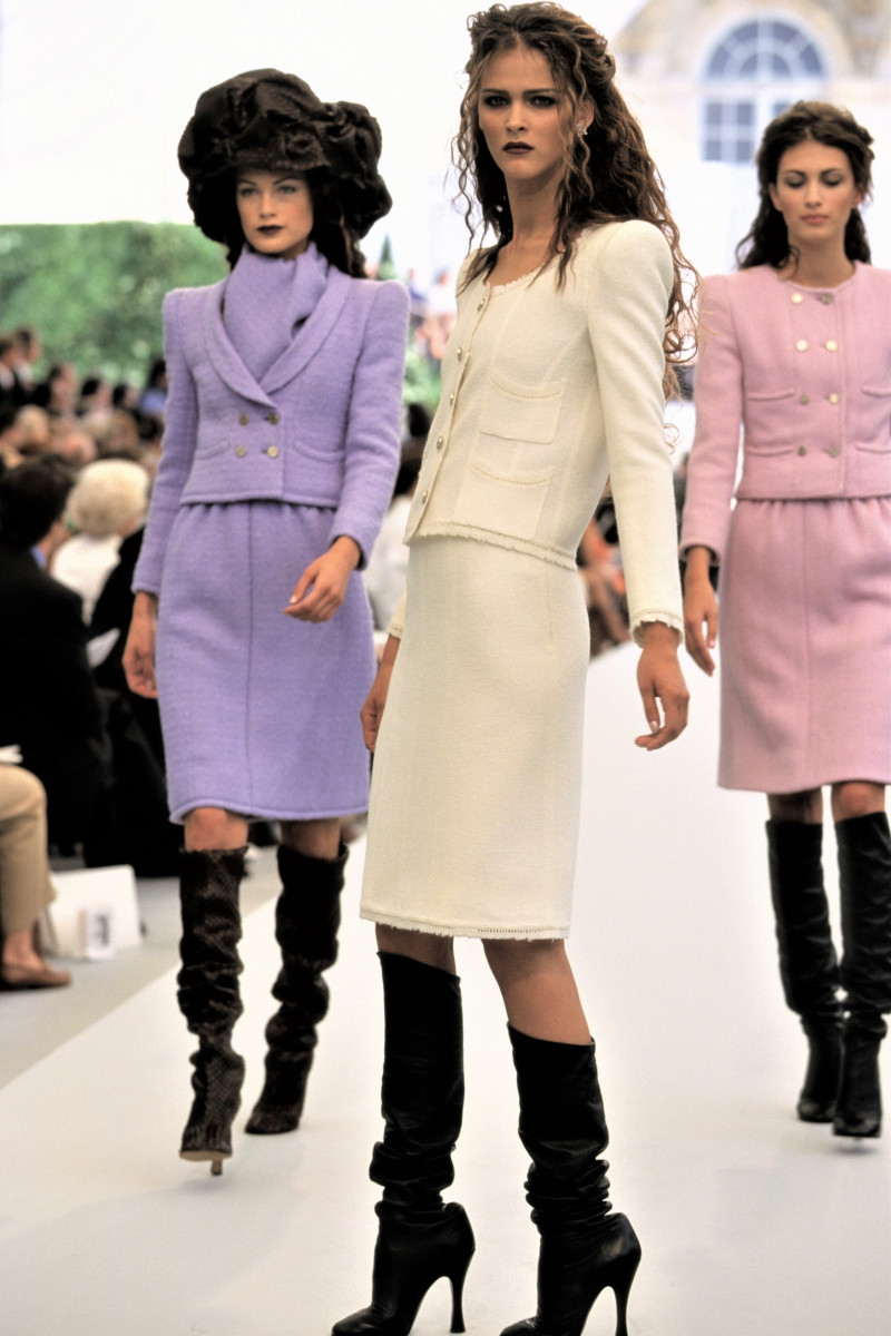 Carmen Kass featured in  the Chanel Haute Couture fashion show for Autumn/Winter 1997