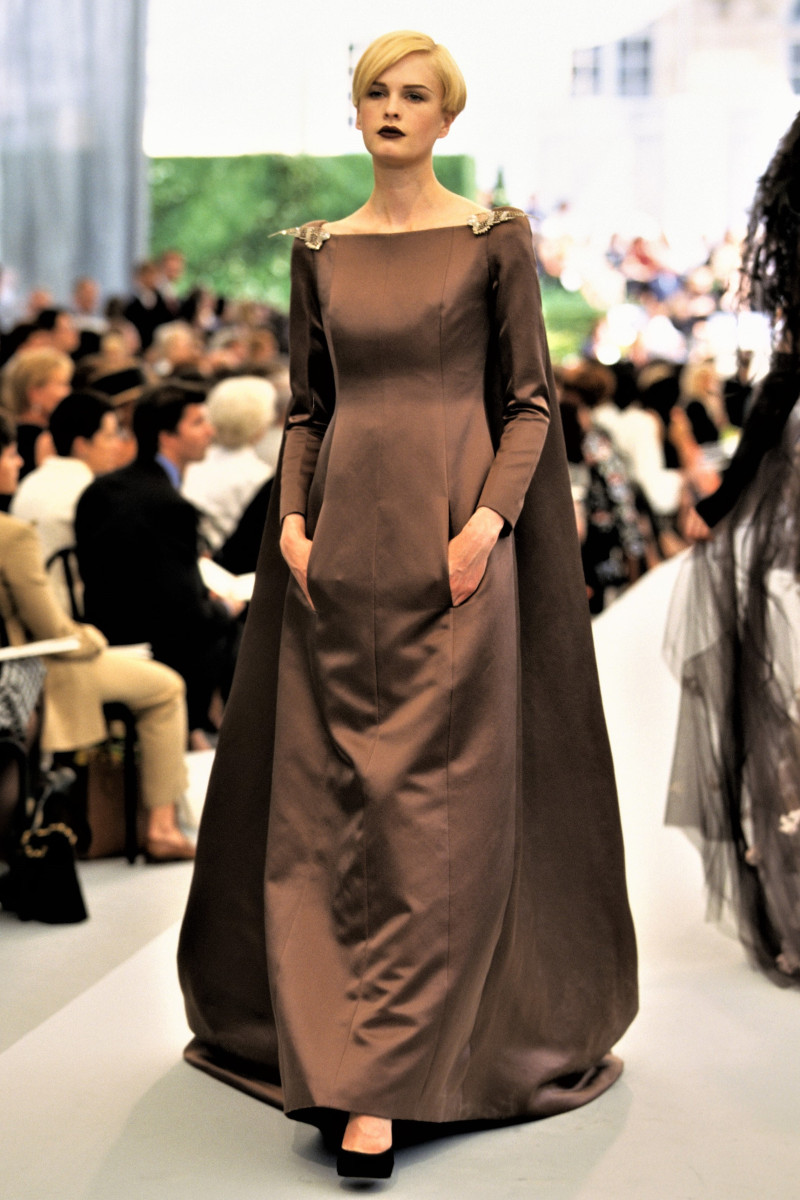 Kylie Bax featured in  the Chanel Haute Couture fashion show for Autumn/Winter 1997