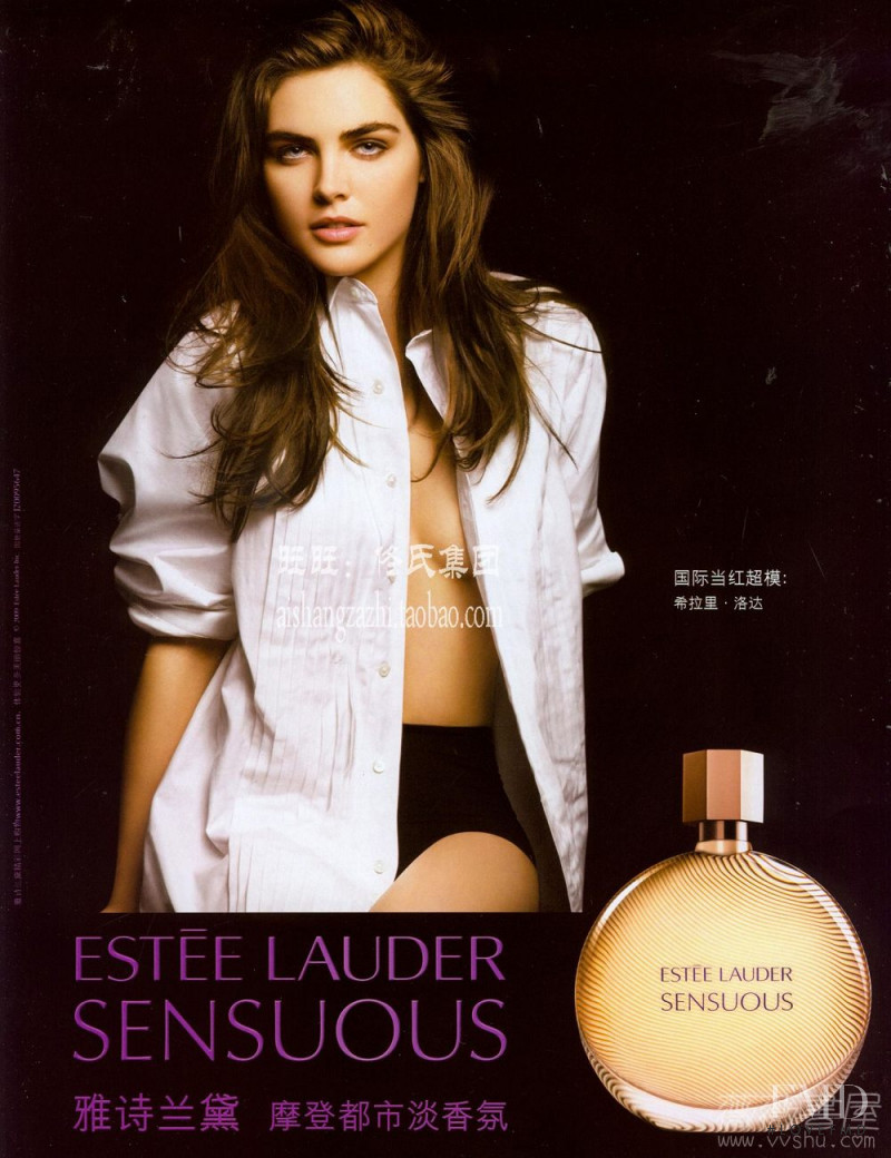 Hilary Rhoda featured in  the Estée Lauder "Sensuous" Fragrance advertisement for Autumn/Winter 2008