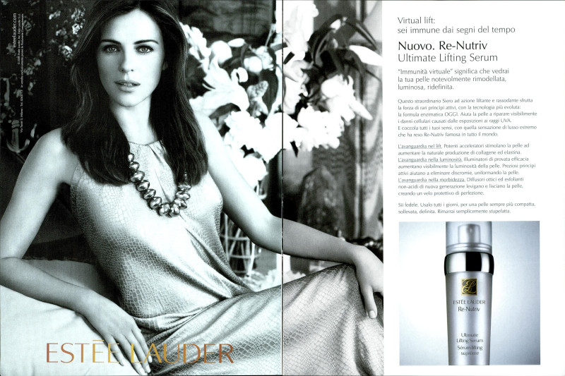 Elizabeth Hurley featured in  the Estée Lauder advertisement for Spring/Summer 2007