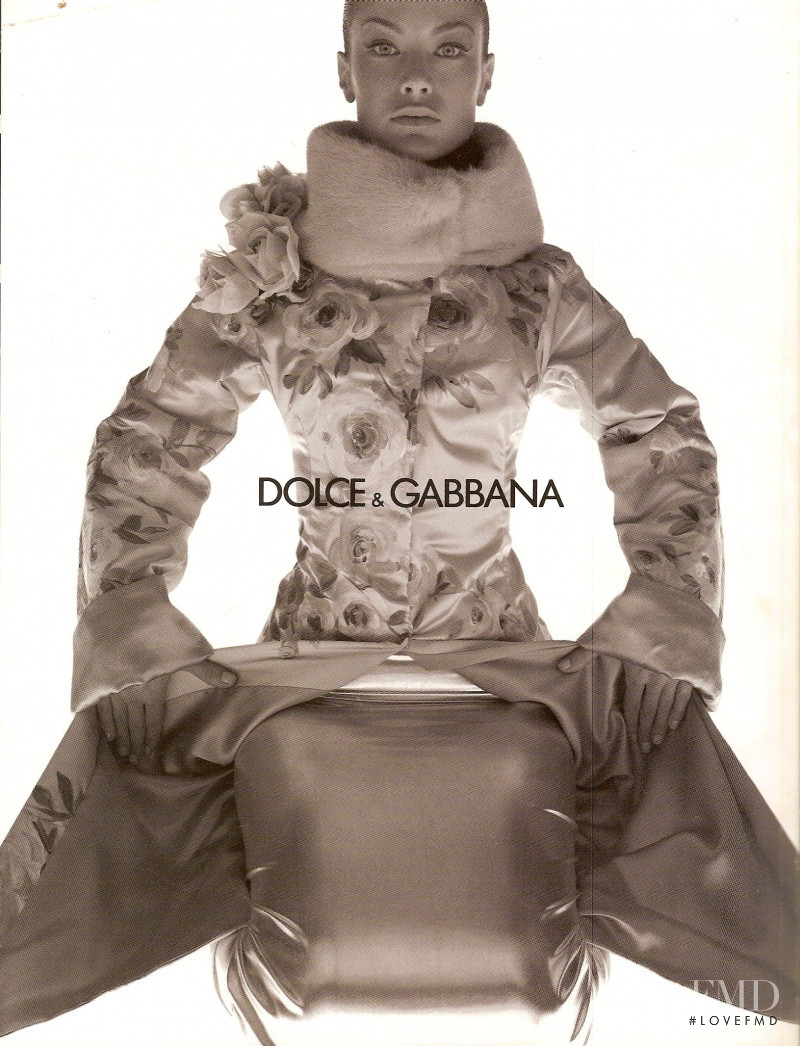 Carolyn Murphy featured in  the Dolce & Gabbana advertisement for Autumn/Winter 1998
