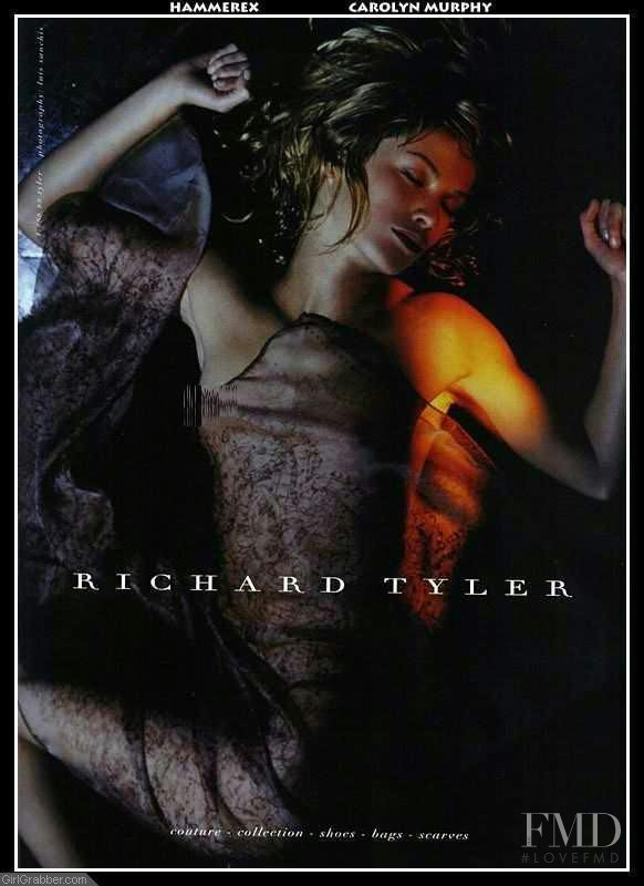 Carolyn Murphy featured in  the Richard Tyler advertisement for Autumn/Winter 1995
