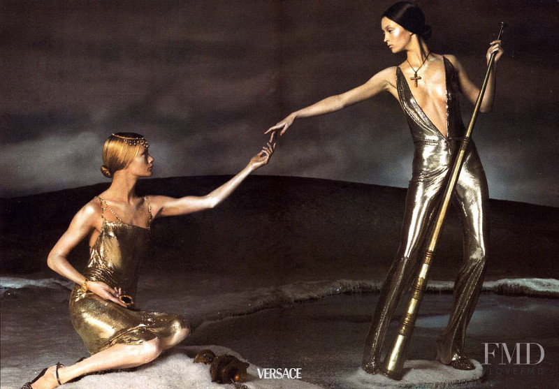 Audrey Marnay featured in  the Versace advertisement for Autumn/Winter 1998