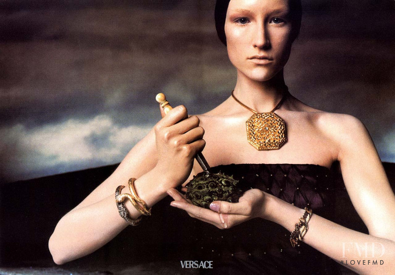 Maggie Rizer featured in  the Versace advertisement for Autumn/Winter 1998