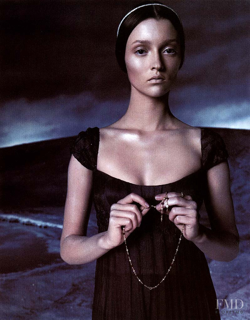 Audrey Marnay featured in  the Versace advertisement for Autumn/Winter 1998