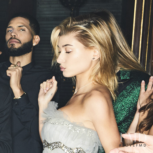 Hailey Baldwin Bieber featured in  the Carolina Herrera 212VIP Fragrance advertisement for Autumn/Winter 2017