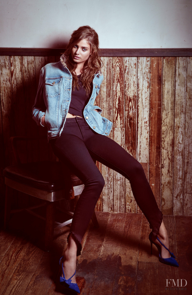 Taylor Hill featured in  the Joe\'s Jeans advertisement for Autumn/Winter 2017