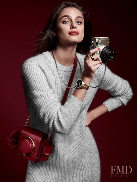 Taylor Hill featured in  the Michael Kors Collection advertisement for Holiday 2016