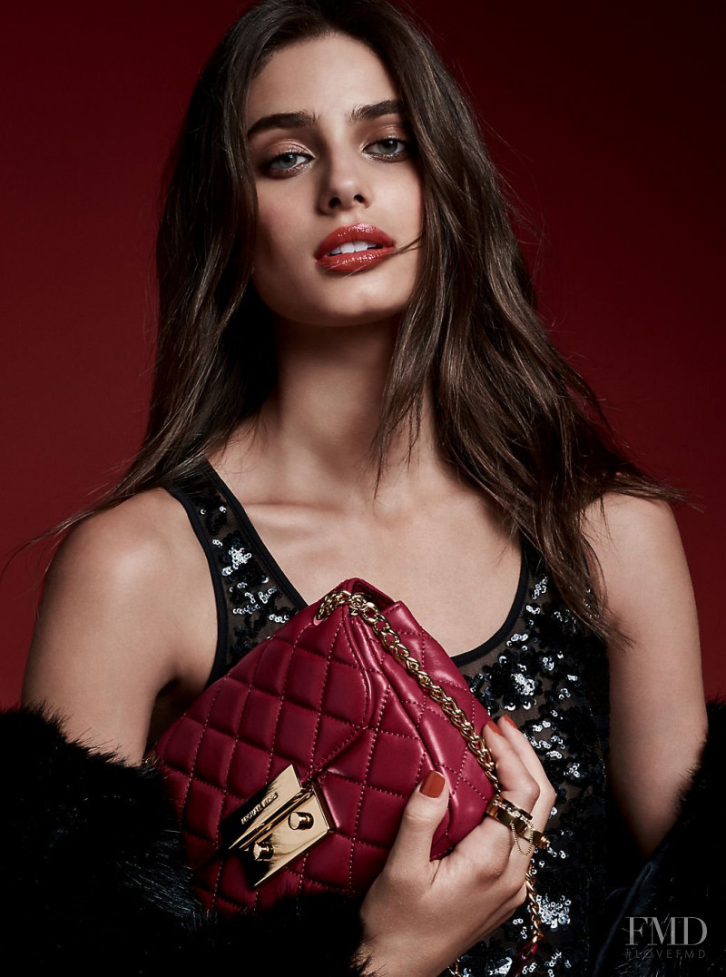 Taylor Hill featured in  the Michael Kors Collection advertisement for Holiday 2016