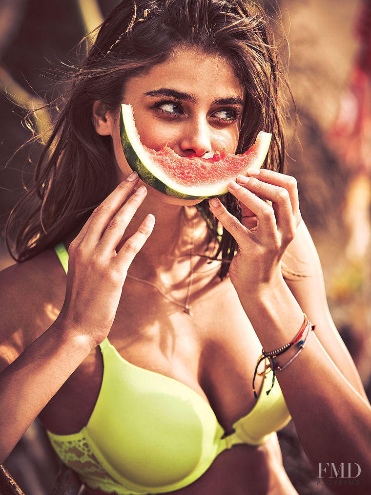 Taylor Hill featured in  the Victoria\'s Secret Swim Swimwear & Beachwear catalogue for Spring/Summer 2016