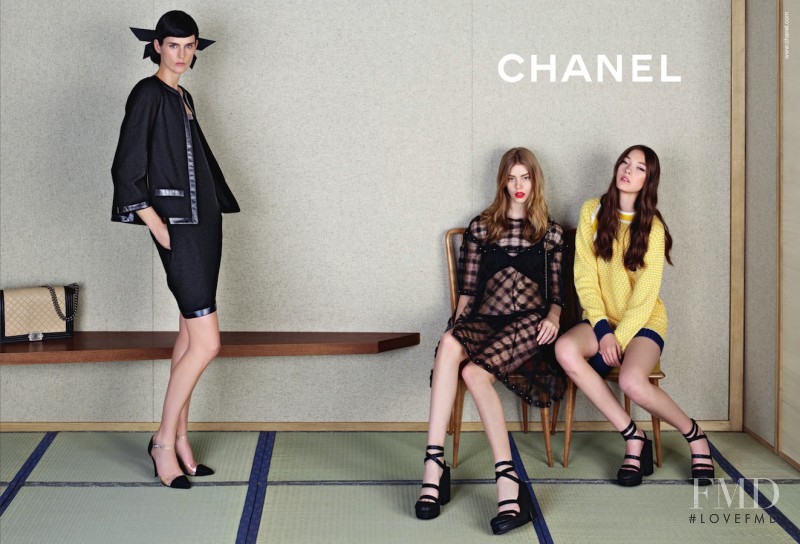 Ondria Hardin featured in  the Chanel advertisement for Spring/Summer 2013